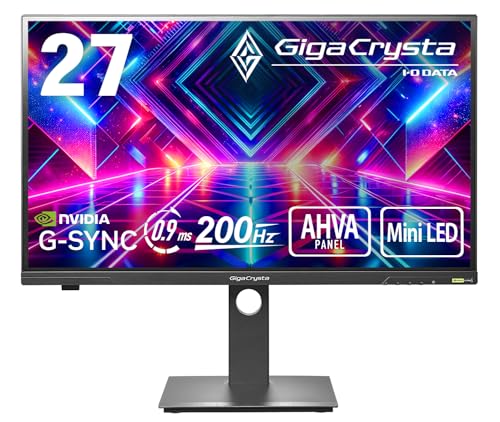 GigaCrysta 27インチ ゲーミング モニター WQHD対応 Amazon.co.jp: LCD-GDQ271JLAQ(ブラック) Mini LED採用